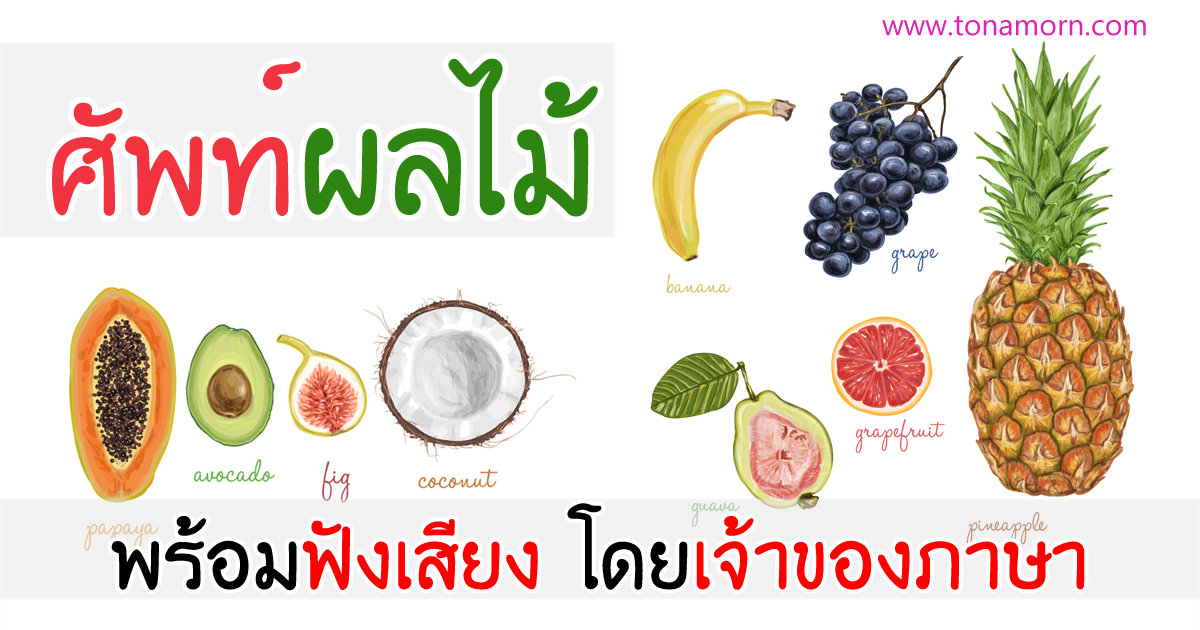 ผลไม้ ภาษาอังกฤษ