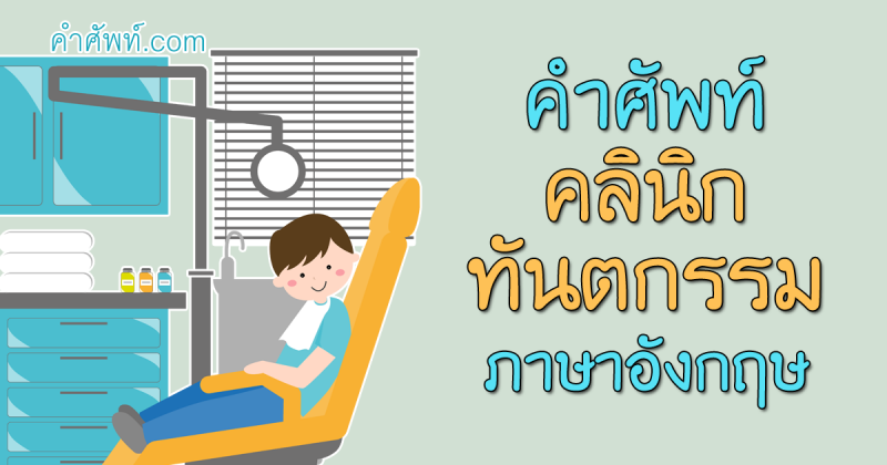 คำศัพท์ คลินิกทันตกรรม ภาษาอังกฤษ พร้อมคำอ่าน คำแปล คำศัพท์ คลินิกทันตกรรม ภาษาอังกฤษ พร้อมคำอ่าน คำแปล